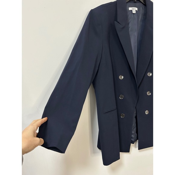 Bar III Navy Blue Double Breasted Open Blazer Jacket Women's XXL Old MOney - Picture 2 of 9